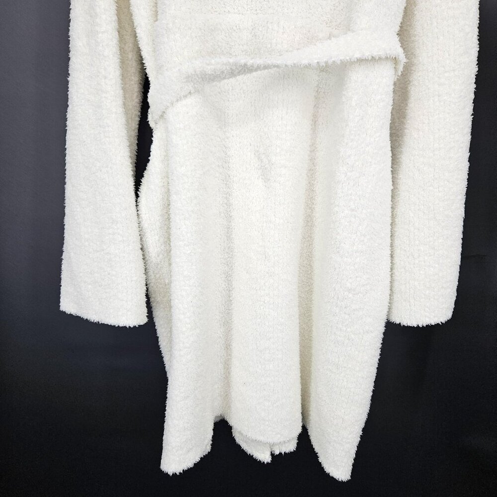 Robe Womens Large White Sherpa Fleece Belted Pockets Cozy Lounge Thick Plush - Picture 11 of 14